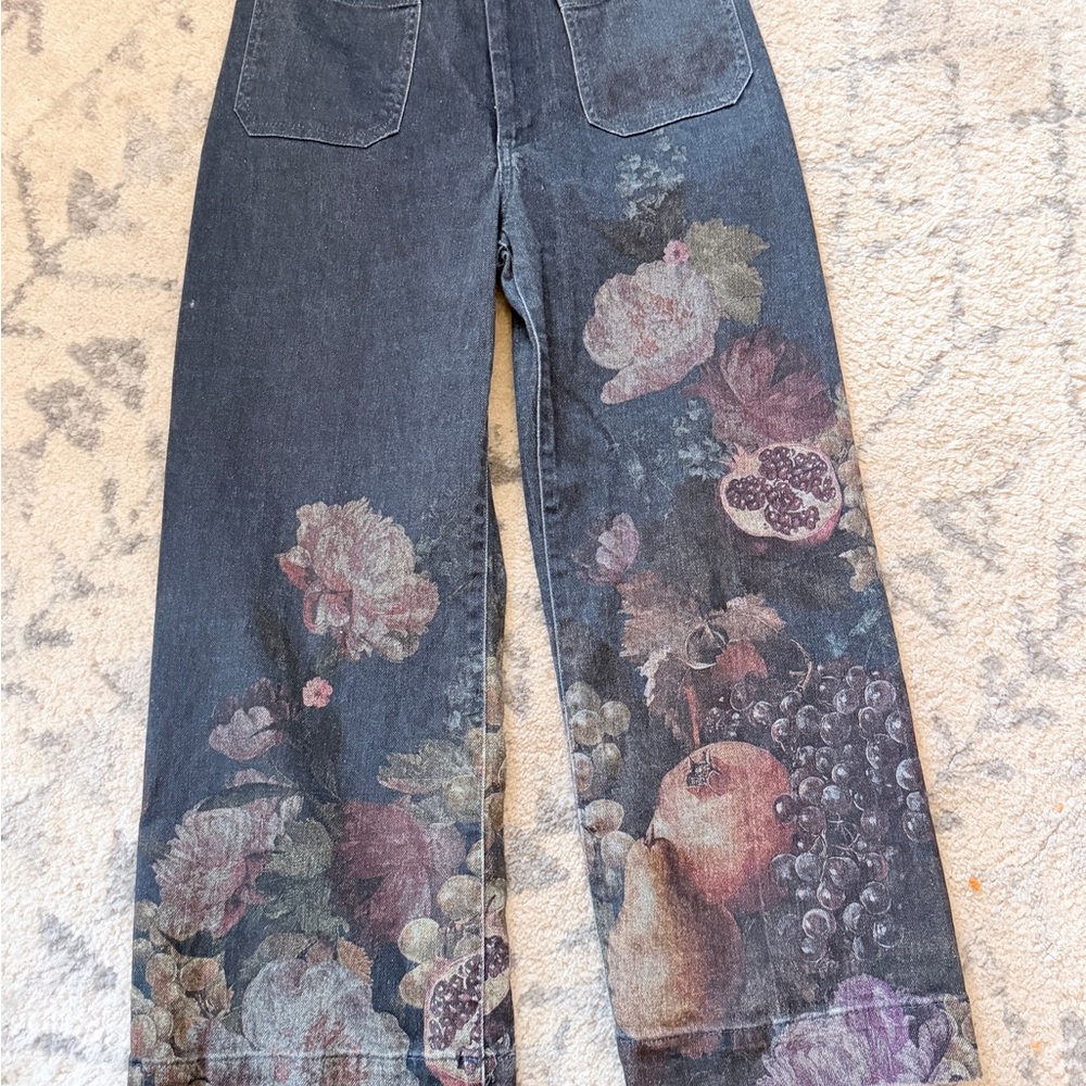 Sold out Anthropologie The Colette Denim Crop Wide-Leg Jeans by Maeve - Picture 4 of 6